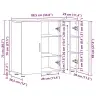 Puse Spīdīgi Balta 55.5 X 29 X 100 Cm Inženierijas Koks Vidaxl