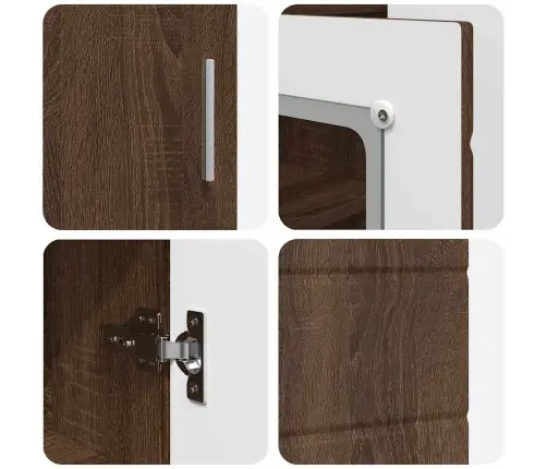 Puse Brūna Ozolkoka 55.5 X 29 X 100 Cm Inženierijas Koks Vidaxl