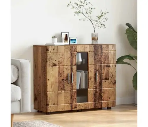 Puse Ar Plauktu Vecs Koks 55.5 X 29 X 100 Cm Inženierijas Koks Vidaxl