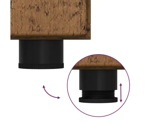 Puse Ar Plauktu Vecs Koks 55.5 X 29 X 100 Cm Inženierijas Koks Vidaxl