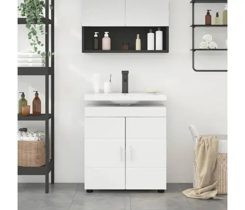 Vannas Istabas Izlietnes Skapītis Balts 60 X 34 X 63 Cm Vidaxl