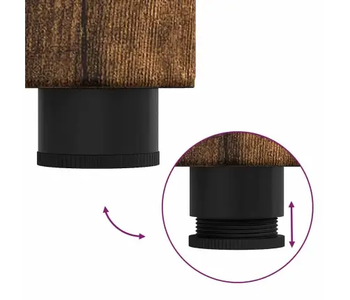 Vannitoa Kapikomplekt Tulum Suitsetatud Tamm 60 X 34 X 63 Cm