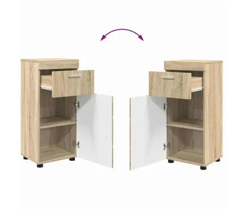 Vannas Istabas Skapītis Sonomas Ozola 37 X 31.5 X 82 Cm Vidaxl