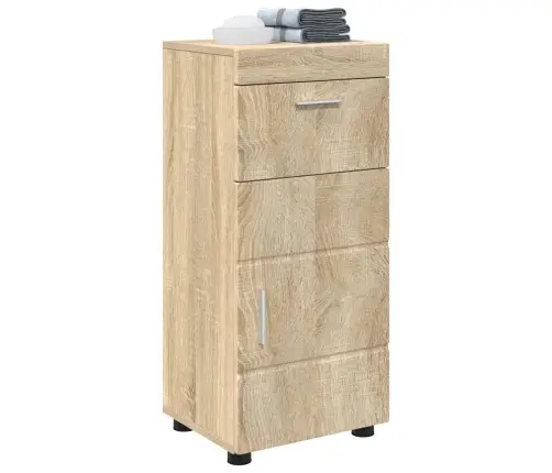 Vannas Istabas Skapītis Sonomas Ozola 37 X 31.5 X 82 Cm Vidaxl