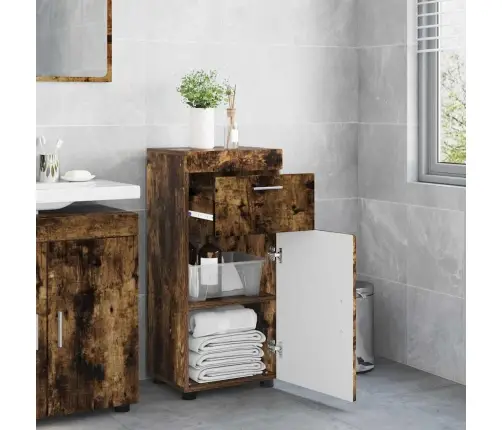 Vannas Istabas Skapītis Dūmakaina Ozolkoka 37 X 31.5 X 82 Cm Vidaxl