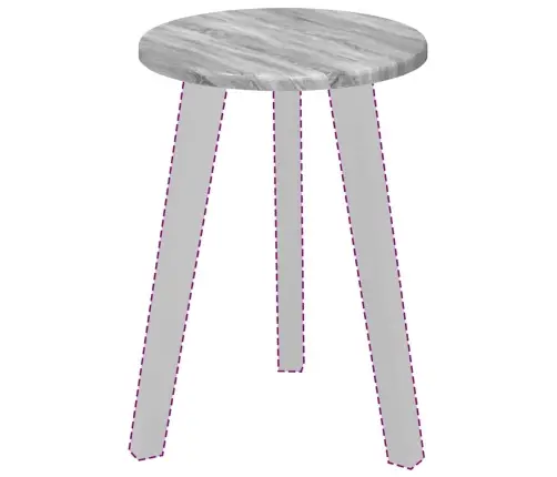 Galda Virsma Pelēka Sonomas Ozola 30 X 30 X 1.5 Cm Vidaxl