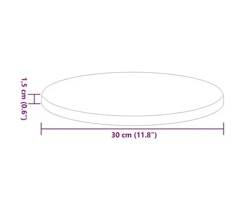 Galda Virsma Pelēka Sonomas Ozola 30 X 30 X 1.5 Cm Vidaxl