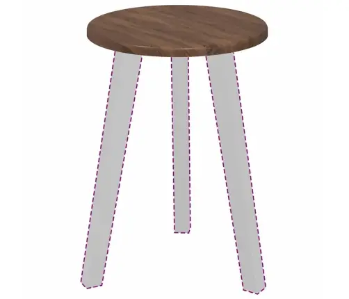 Galda Virsma Brūna Ozolkoka 30 X 30 X 1.5 Cm Inženierijas Koks Vidaxl