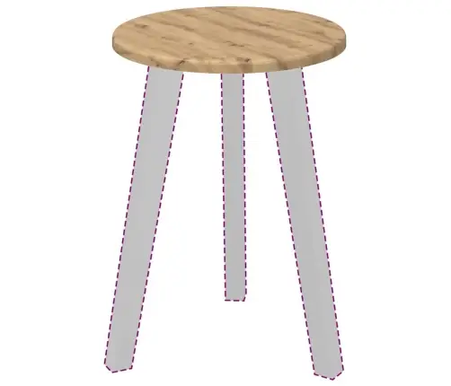 Stalo Viršus Artisano Ąžuolo 30 X 30 X 1,5 Cm Apdirbta Mediena