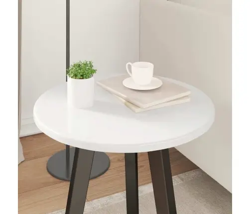 Galda Virsma Spīdīgi Balta 40 X 40 X 1.5 Cm Inženierijas Koks Vidaxl