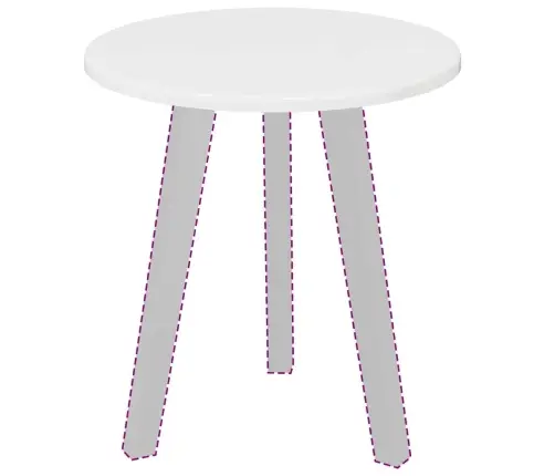 Galda Virsma Spīdīgi Balta 40 X 40 X 1.5 Cm Inženierijas Koks Vidaxl