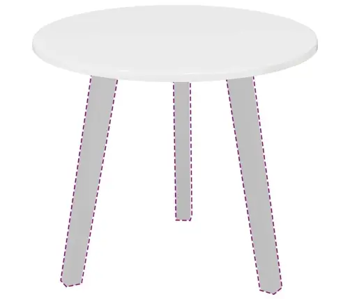 Lauda Peal Kõrgläikega Valge 50 X 50 X 1,5 Cm Tehispuit