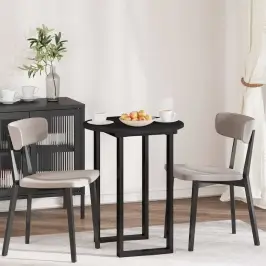 Galda Virsma Melna 60 X 60 X 1,5 Cm Inženierijas Koks Vidaxl