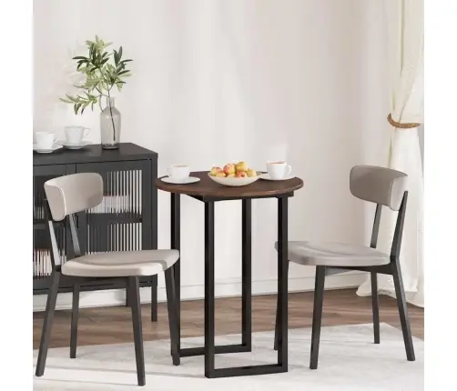 Galda Virsma Brūna Ozolkoka 60 X 60 X 1.5 Cm Inženierijas Koks Vidaxl