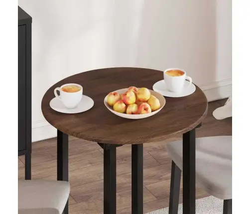 Galda Virsma Brūna Ozolkoka 60 X 60 X 1.5 Cm Inženierijas Koks Vidaxl