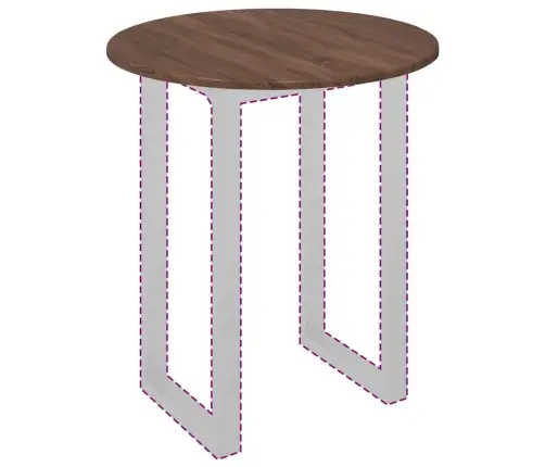 Galda Virsma Brūna Ozolkoka 60 X 60 X 1.5 Cm Inženierijas Koks Vidaxl