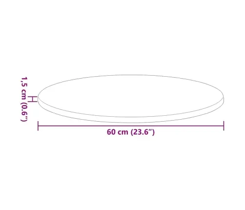Lauda Peal Vana Puit 60 X 60 X 1,5 Cm Tehispuit