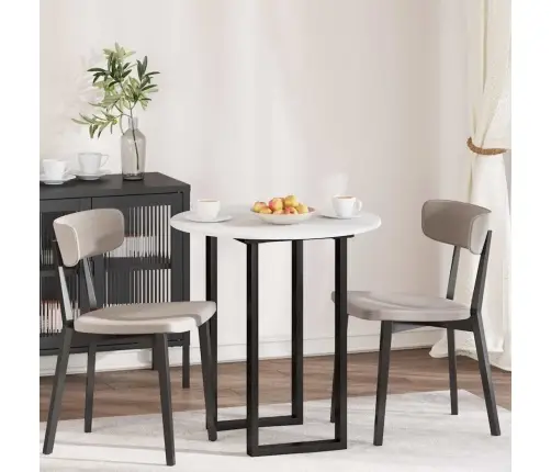 Galda Virsma Balts 70 X 70 X 1.5 Cm Inženierijas Koks Vidaxl