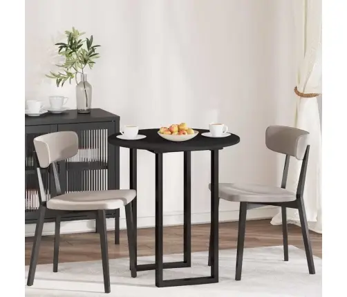 Galda Virsma Melna 70 X 70 X 1.5 Cm Inženierijas Koks Vidaxl