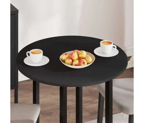 Galda Virsma Melna 70 X 70 X 1.5 Cm Inženierijas Koks Vidaxl