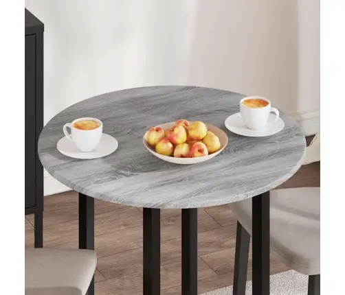 Galda Virsma Pelēka Sonomas Ozola 70 X 70 X 1.5 Cm Vidaxl