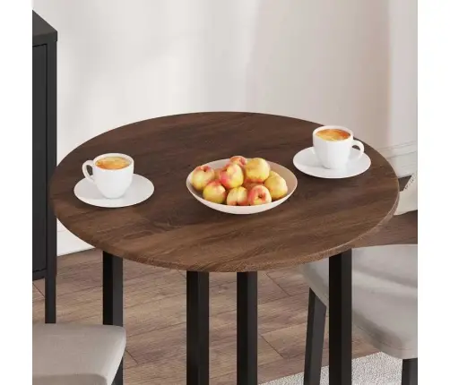 Galda Virsma Brūna Ozolkoka 70 X 70 X 1.5 Cm Inženierijas Koks Vidaxl