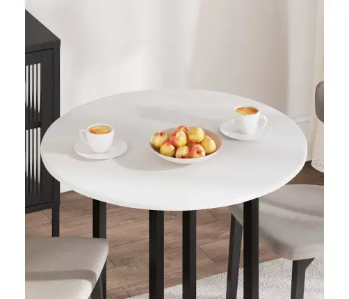 Galda Virsma Balts 80 X 80 X 1.5 Cm Inženierijas Koks Vidaxl