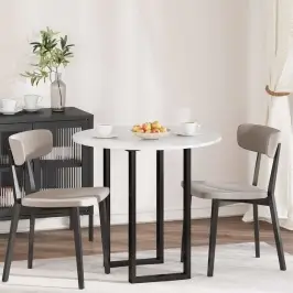 Galda Virsma Spīdīgi Balta 80 X 80 X 1,5 Cm Inženierijas Koks Vidaxl