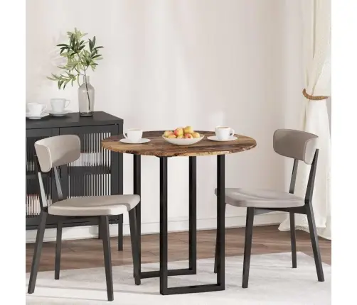 Galda Virsma Vecs Koks 80 X 80 X 1.5 Cm Inženierijas Koks Vidaxl