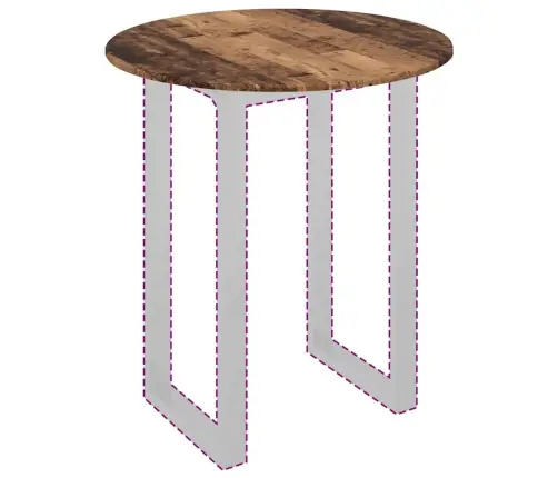 Galda Virsma Vecs Koks 80 X 80 X 1.5 Cm Inženierijas Koks Vidaxl