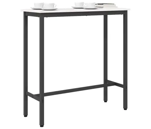 Staliuku Balta 100 X 40 X 101 Cm Inžinerinė Mediena Ir Plienas