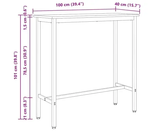 Staliuku Balta 100 X 40 X 101 Cm Inžinerinė Mediena Ir Plienas