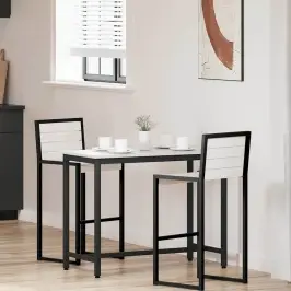 Galds Balts 100 X 50 X 77 Cm Inženieru Koks Un Tērauds Vidaxl