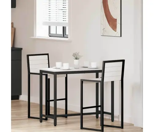 Galds Balts 100 X 50 X 77 Cm Inženieru Koks Un Tērauds Vidaxl