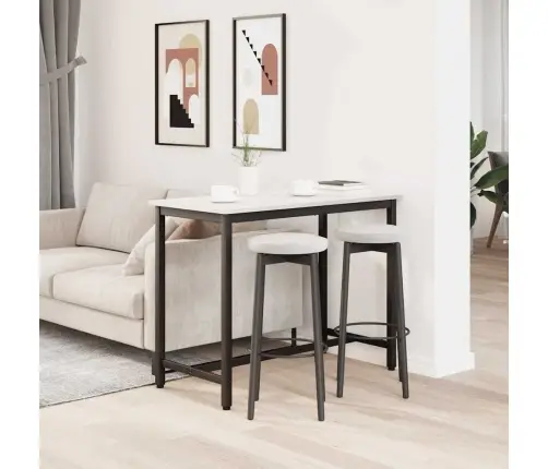 Galds Balts 100 X 50 X 77 Cm Inženieru Koks Un Tērauds Vidaxl