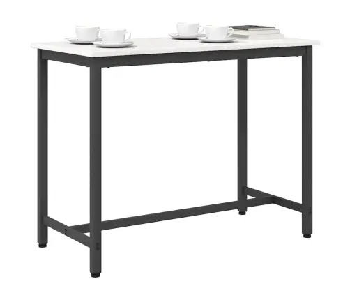 Galds Balts 100 X 50 X 77 Cm Inženieru Koks Un Tērauds Vidaxl