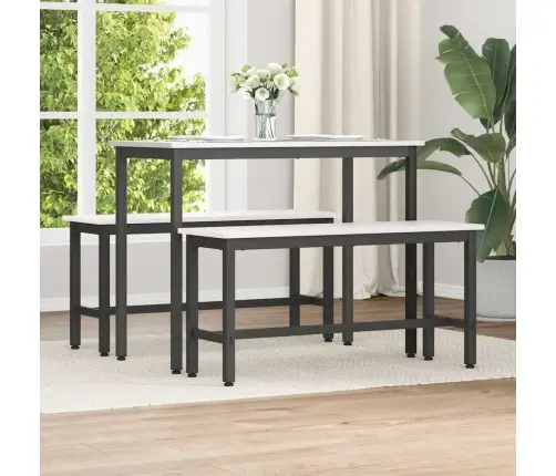 Ēdamgalds 2 Pcs Balts 100 X 32,5 X 49 Cm Masīvkoka Priede Vidaxl