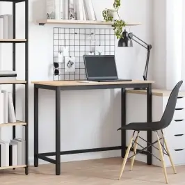 Galds Dabiska 100 X 50 X 77 Cm Inženieru Koks Un Tērauds Vidaxl Galds Dabiska 100 X 50 X 77 Cm Inženieru Koks Un Tērauds Vidaxl