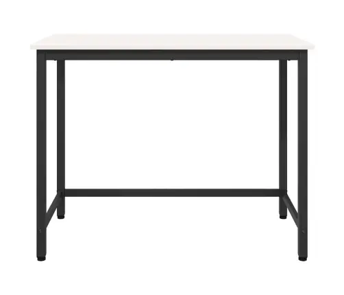 Laud Valge 100 X 50 X 77 Cm Töödeldud Puit Ja Teras