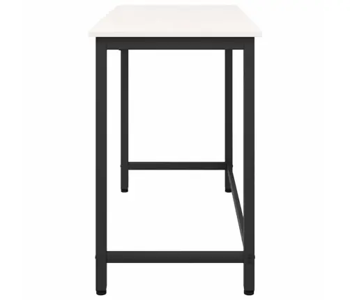 Laud Valge 100 X 50 X 77 Cm Töödeldud Puit Ja Teras