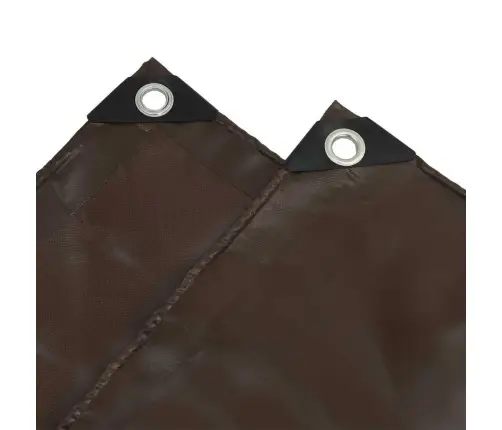 Tarps 650G / M² Brūna 3 X 4 M Audekls Ar Pvc Pārklājumu Vidaxl