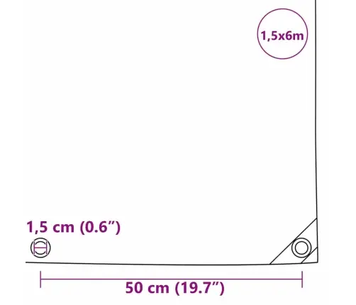 Tarpaulin 650G / M² Küpset Roheline 1,5 X 6 M Lõuend Pvc Kattega