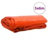 Tarpaulin 650G / M² Oranž 5 X 6 M Lõuend Pvc Kattega