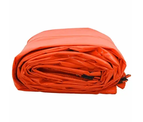 Tarps 650G / M² Oranža 1 X 2,5 M Audekls Ar Pvc Pārklājumu Vidaxl