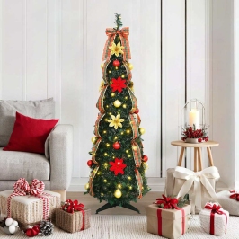 Mākslīgā Ziemassvētku Eglīte Su 100 Led Zaļa 150 Cm Pvc Vidaxl