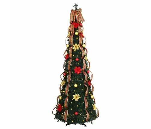 Tehisjõulupuu Koos 200 Led-Iga Koos Alusega Roheline 210 Cm Pvc