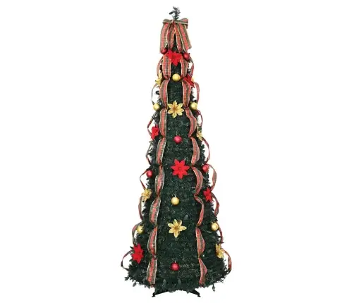 Tehisjõulupuu Koos 200 Led-Iga Koos Alusega Roheline 210 Cm Pvc