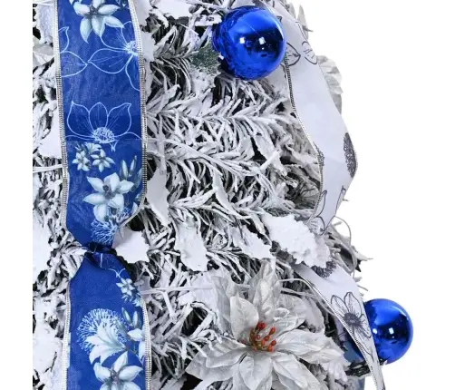 Dirbtinė Kalėdų Eglutė Su 200 Led S Stovu Balta 210 Cm Pvc