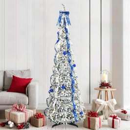 Mākslīgā Ziemassvētku Eglīte Su 200 Led Zaļa 210 Cm Pvc Vidaxl