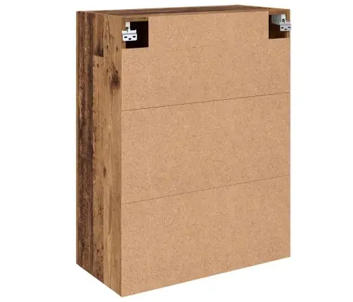 Seinale Kinnitatud Kapid 2 Pcs Vana Puit 69,5 X 34 X 90 Cm